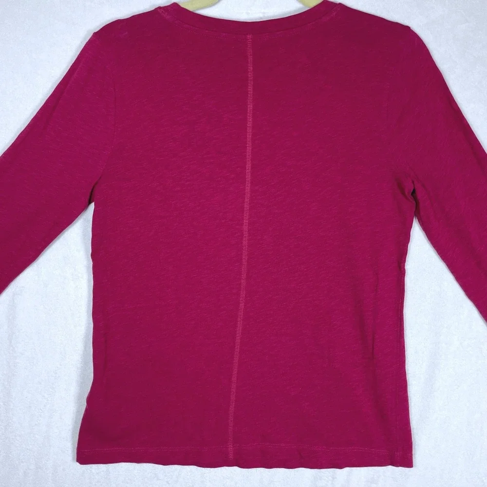 j crew girlfriend tee‎ long sleeve 100% cotton S capsule layering granola preppy
